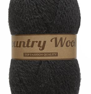 Lammy Yarns Country Wool 001 Zwart