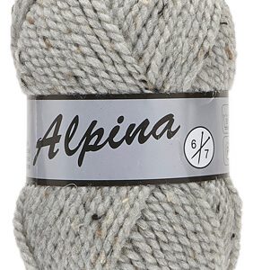 Lammy Yarns Alpina 6 - 420 Tweed Licht Grijs