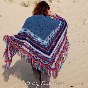 Haakpakket Cosy Blue Rose Sjaal