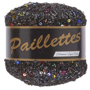 Lammy Yarns Paillettes - Zwart 412