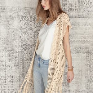 Haakpakket lang gilet Joy