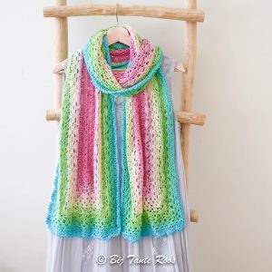 Haakpakket Whirly Southbay Rose sjaal